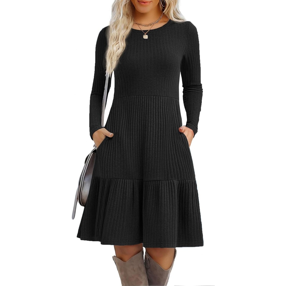 image:imageZeagoo Summer Dresses for Women 2025 Cotton Button Down Short Sleeve Tshirt Dresses Casual Mini Beach DressBlack