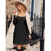 ZEAGOO Women Dresses Spring Fall 2026 Sweater Dress Long Sleeve Casual Knit Dresses with Pockets(Black)