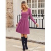 ZEAGOO Women Dresses Spring Fall 2026 Sweater Dress Long Sleeve Casual Knit Dresses with Pockets(Purple)