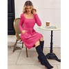 ZEAGOO Women Dresses Spring Fall 2026 Sweater Dress Long Sleeve Casual Knit Dresses with Pockets(Red)