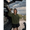 Zeagoo Fleece Jackets for Women Fall Clothe Button Winter Coat with Pockets(Army Green)