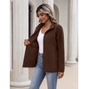 Zeagoo Fleece Jackets for Women Fall Clothe Button Winter Coat with Pockets(Brown)