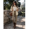 Zeagoo Fleece Jackets for Women Fall Clothe Button Winter Coat with Pockets(Khaki)