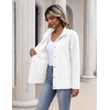 Zeagoo Fleece Jackets for Women Fall Clothe Button Winter Coat with Pockets(White)