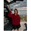 Zeagoo Fleece Jackets for Women Fall Clothe Button Winter Coat with Pockets(Wine Red)