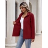 Zeagoo Fleece Jackets for Women Fall Clothe Button Winter Coat with Pockets(Wine Red)