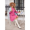 Zeagoo Summer Dresses for Women 2025 Cotton Button Down Short Sleeve Tshirt Dresses Casual Mini Beach Dress(0-rose Red)