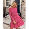 Zeagoo Summer Dresses for Women 2025 Cotton Button Down Short Sleeve Tshirt Dresses Casual Mini Beach Dress(0-rose Red)