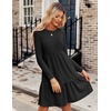 Zeagoo Summer Dresses for Women 2025 Cotton Button Down Short Sleeve Tshirt Dresses Casual Mini Beach Dress(Black)