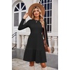 Zeagoo Summer Dresses for Women 2025 Cotton Button Down Short Sleeve Tshirt Dresses Casual Mini Beach Dress(Black)