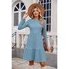 Zeagoo Summer Dresses for Women 2025 Cotton Button Down Short Sleeve Tshirt Dresses Casual Mini Beach Dress(Blue)