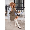 Zeagoo Summer Dresses for Women 2025 Cotton Button Down Short Sleeve Tshirt Dresses Casual Mini Beach Dress(Brown)