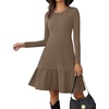 Zeagoo Summer Dresses for Women 2025 Cotton Button Down Short Sleeve Tshirt Dresses Casual Mini Beach Dress(Brown)