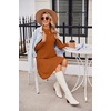 Zeagoo Summer Dresses for Women 2025 Cotton Button Down Short Sleeve Tshirt Dresses Casual Mini Beach Dress(Caramel Color)