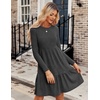 Zeagoo Summer Dresses for Women 2025 Cotton Button Down Short Sleeve Tshirt Dresses Casual Mini Beach Dress(Dark Grey)