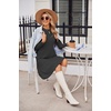 Zeagoo Summer Dresses for Women 2025 Cotton Button Down Short Sleeve Tshirt Dresses Casual Mini Beach Dress(Dark Grey)