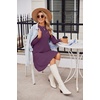 Zeagoo Summer Dresses for Women 2025 Cotton Button Down Short Sleeve Tshirt Dresses Casual Mini Beach Dress(Purple)