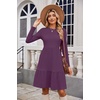 Zeagoo Summer Dresses for Women 2025 Cotton Button Down Short Sleeve Tshirt Dresses Casual Mini Beach Dress(Purple)