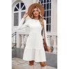 Zeagoo Summer Dresses for Women 2025 Cotton Button Down Short Sleeve Tshirt Dresses Casual Mini Beach Dress(White)