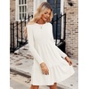 Zeagoo Summer Dresses for Women 2025 Cotton Button Down Short Sleeve Tshirt Dresses Casual Mini Beach Dress(White)
