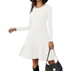 Zeagoo Summer Dresses for Women 2025 Cotton Button Down Short Sleeve Tshirt Dresses Casual Mini Beach Dress(White)