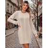 Zeagoo Sweater Dresses for Women 2026 Fall Winter Long Sleeve Bodycon Dress(Apricot)