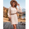 Zeagoo Sweater Dresses for Women 2026 Fall Winter Long Sleeve Bodycon Dress(Apricot)