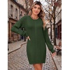 Zeagoo Sweater Dresses for Women 2026 Fall Winter Long Sleeve Bodycon Dress(Army Green)