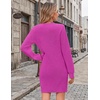 Zeagoo Sweater Dresses for Women 2026 Fall Winter Long Sleeve Bodycon Dress(Cherry)