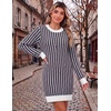 Zeagoo Sweater Dresses for Women 2026 Fall Winter Long Sleeve Bodycon Dress(Houndstooth)
