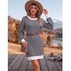 Zeagoo Sweater Dresses for Women 2026 Fall Winter Long Sleeve Bodycon Dress(Houndstooth)