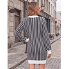 Zeagoo Sweater Dresses for Women 2026 Fall Winter Long Sleeve Bodycon Dress(Houndstooth)