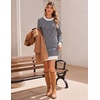Zeagoo Sweater Dresses for Women 2026 Fall Winter Long Sleeve Bodycon Dress(Houndstooth)