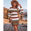 Zeagoo Sweater Dresses for Women 2026 Fall Winter Long Sleeve Bodycon Dress(Multicolor)