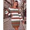 Zeagoo Sweater Dresses for Women 2026 Fall Winter Long Sleeve Bodycon Dress(Multicolor)