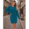 Zeagoo Sweater Dresses for Women 2026 Fall Winter Long Sleeve Bodycon Dress(Opal)