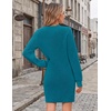 Zeagoo Sweater Dresses for Women 2026 Fall Winter Long Sleeve Bodycon Dress(Opal)