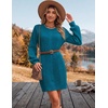 Zeagoo Sweater Dresses for Women 2026 Fall Winter Long Sleeve Bodycon Dress(Opal)