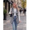 Zeagoo Women Vest Long Plaid Jackets Sleeveless Flannel Coats with Pockets(Houndstooth-jh275)
