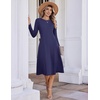 Zeagoo Womens Sweater Dress Long Sleeve Ribbed Knit Flowy Midi Fall Dresses(Navy Blue)