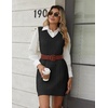 Zeagoo Womens Sweater Vest Dresses Fall Knit V Neck Pullover Sweaters 2026(01-black)