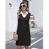 Zeagoo Womens Sweater Vest Dresses Fall Knit V Neck Pullover Sweaters 2026(01-black)