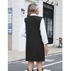 Zeagoo Womens Sweater Vest Dresses Fall Knit V Neck Pullover Sweaters 2026(01-black)