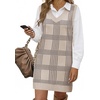 Zeagoo Womens Sweater Vest Dresses Fall Knit V Neck Pullover Sweaters 2026(01-gw304)