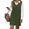 Zeagoo Womens Sweater Vest Dresses Fall Knit V Neck Pullover Sweaters 2026(Army Green)
