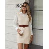 Zeagoo Womens Sweater Vest Dresses Fall Knit V Neck Pullover Sweaters 2026(Beige)