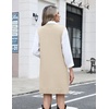 Zeagoo Womens Sweater Vest Dresses Fall Knit V Neck Pullover Sweaters 2026(Beige)