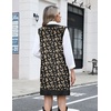 Zeagoo Womens Sweater Vest Dresses Fall Knit V Neck Pullover Sweaters 2026(Black & Brown-leopard Print)