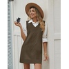Zeagoo Womens Sweater Vest Dresses Fall Knit V Neck Pullover Sweaters 2026(Brown)