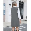 Zeagoo Womens Sweater Vest Dresses Fall Knit V Neck Pullover Sweaters 2026(Deep Grey)